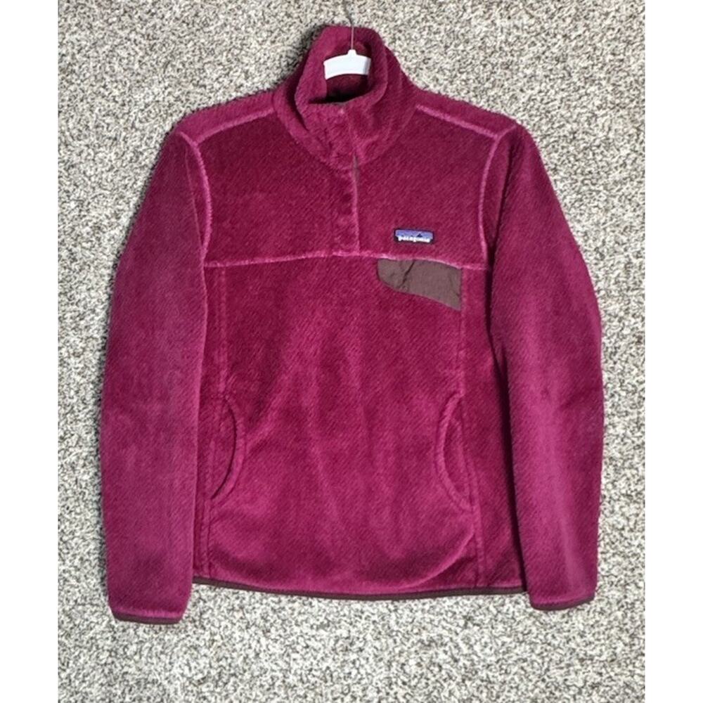 Patagonia Sz Small Fuchsia Pink Re-Tool Snap-T Fleece Pullover Thermal Polartec